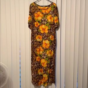 Vintage Hawaiian-Print Dress
